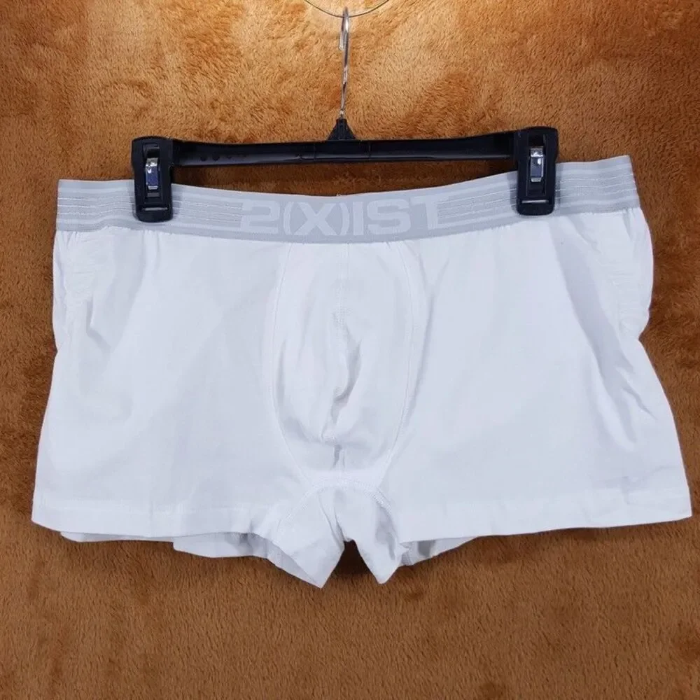 2XIST Boxer Briefs Mens XL White Low Rise No Show Trunk LIFT